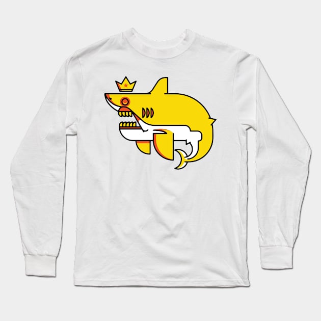 yellow shark Long Sleeve T-Shirt by skulls_4j